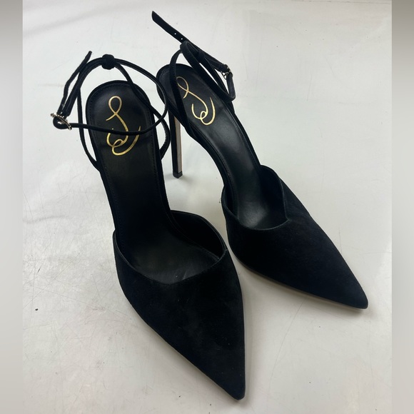Sam Edelman Bianka Slingback Heel in Black Suede - Size 10 - G83-8 - Picture 2 of 8